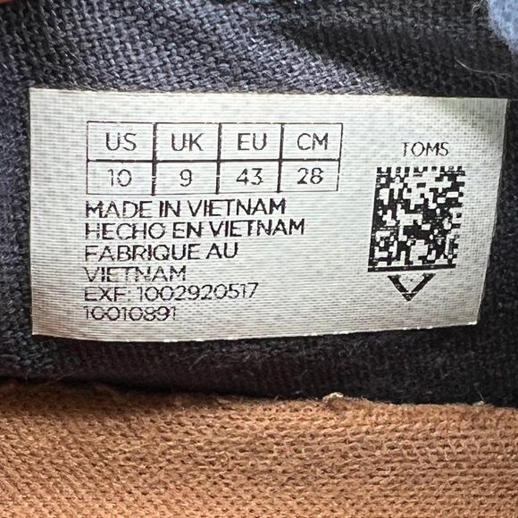 Toms Men's Size 10 Del Ray Blue Denim Lace Up Sneakers - Picture 11 of 11